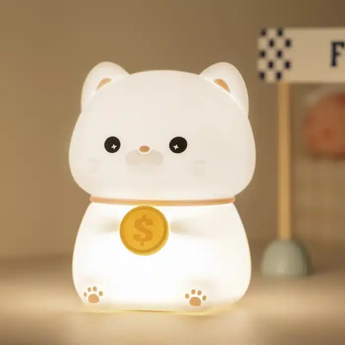 Veilleuse chat rechargeable​ 4