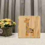 Lampe girafe bois 3